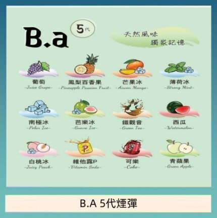 B.A 5代主機煙彈電子煙一盒三顆